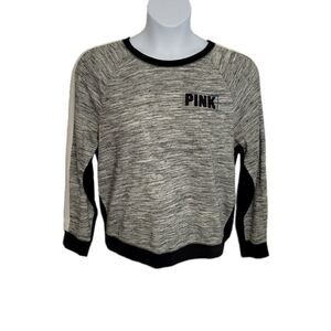 VS PINK sweatshirt crew neck‎ spellout back graphic long sleeve L